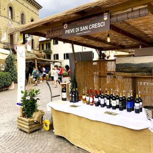 San Cresci Wines booth at the Chianti Wine Expo in Greve